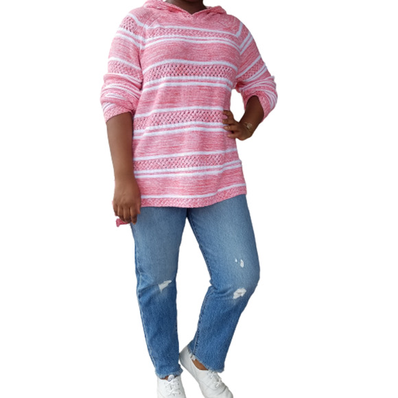 TOMMY BAHAMA Anacapa Marled Stripe Hoodie NWT - Picture 10 of 11